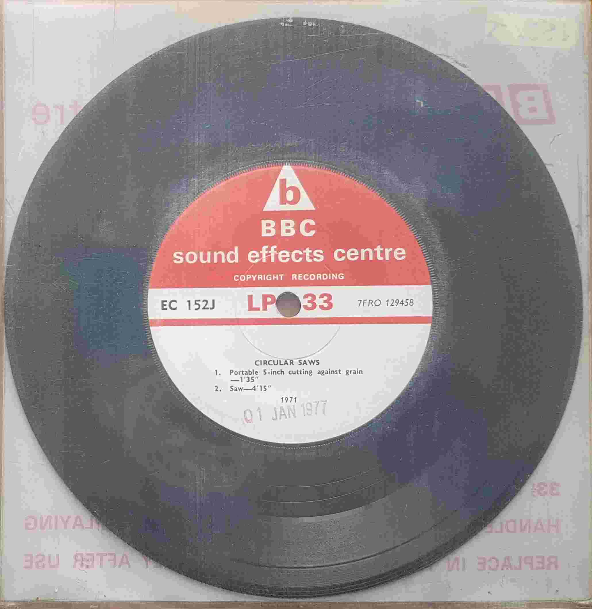 Picture of EC 152J Circular saws by artist Not registered from the BBC records and Tapes library